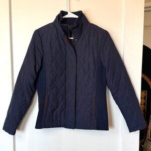 Valerie Bertinelli Navy Blue Zip Up Coat sz Small